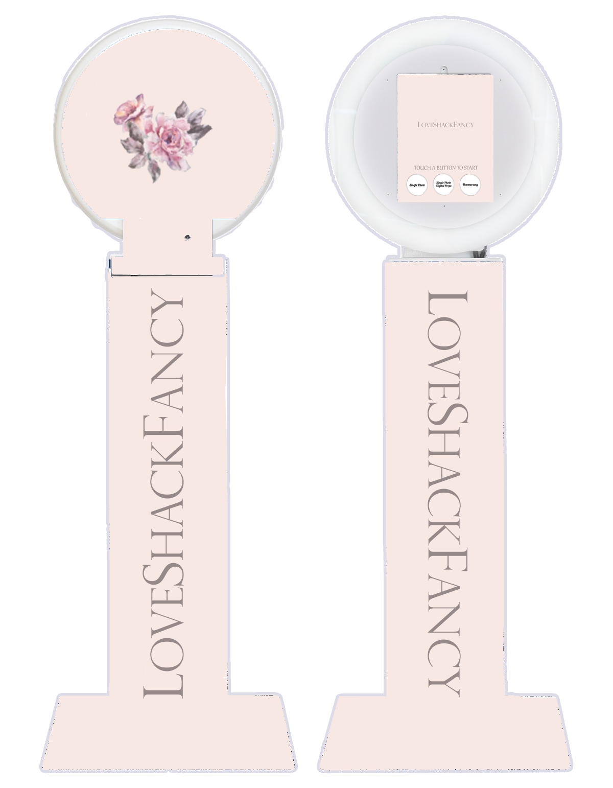 Floral fashion brand wrapped photo booth concept